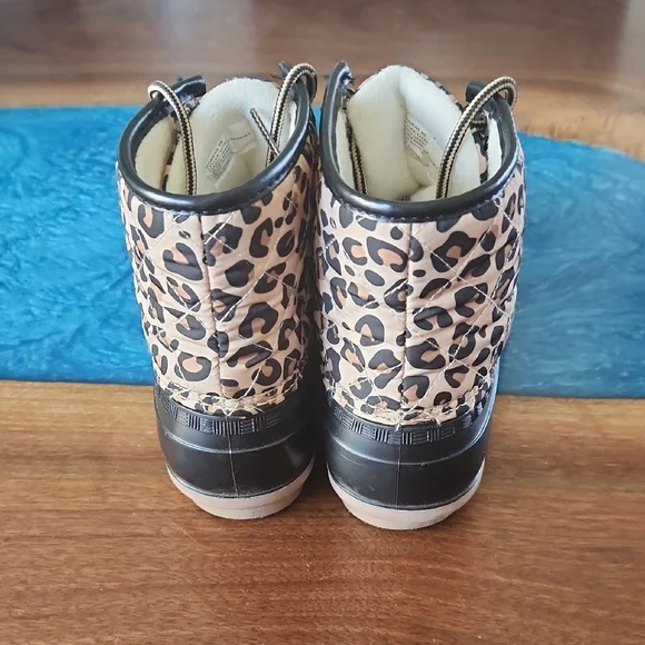 Magellan Outdoors Women's Leopard Print Duck Boots - Black and Leopard - Picture 3 of 7
